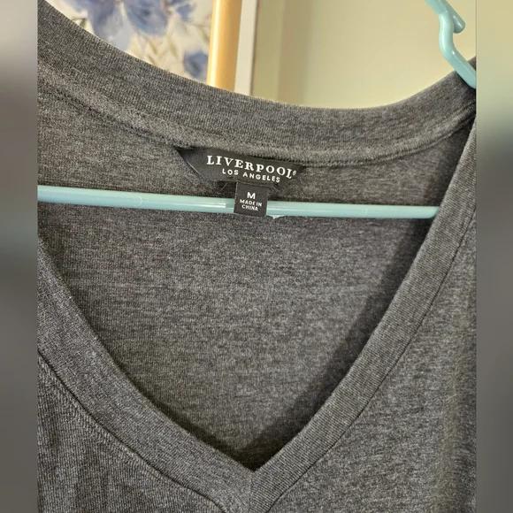 Liverpool Los Angeles Top sz Medium Gray - Picture 2 of 11